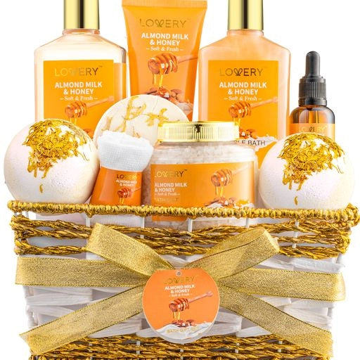 Almond Milk & Honey Beauty - 10Pc Spa Gift Basket