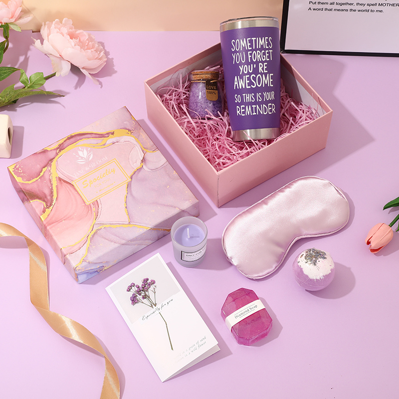 Mother's Day Evening Bloom Spa Gift Set – 6Pc Purple-Themed Bath & Body Treats