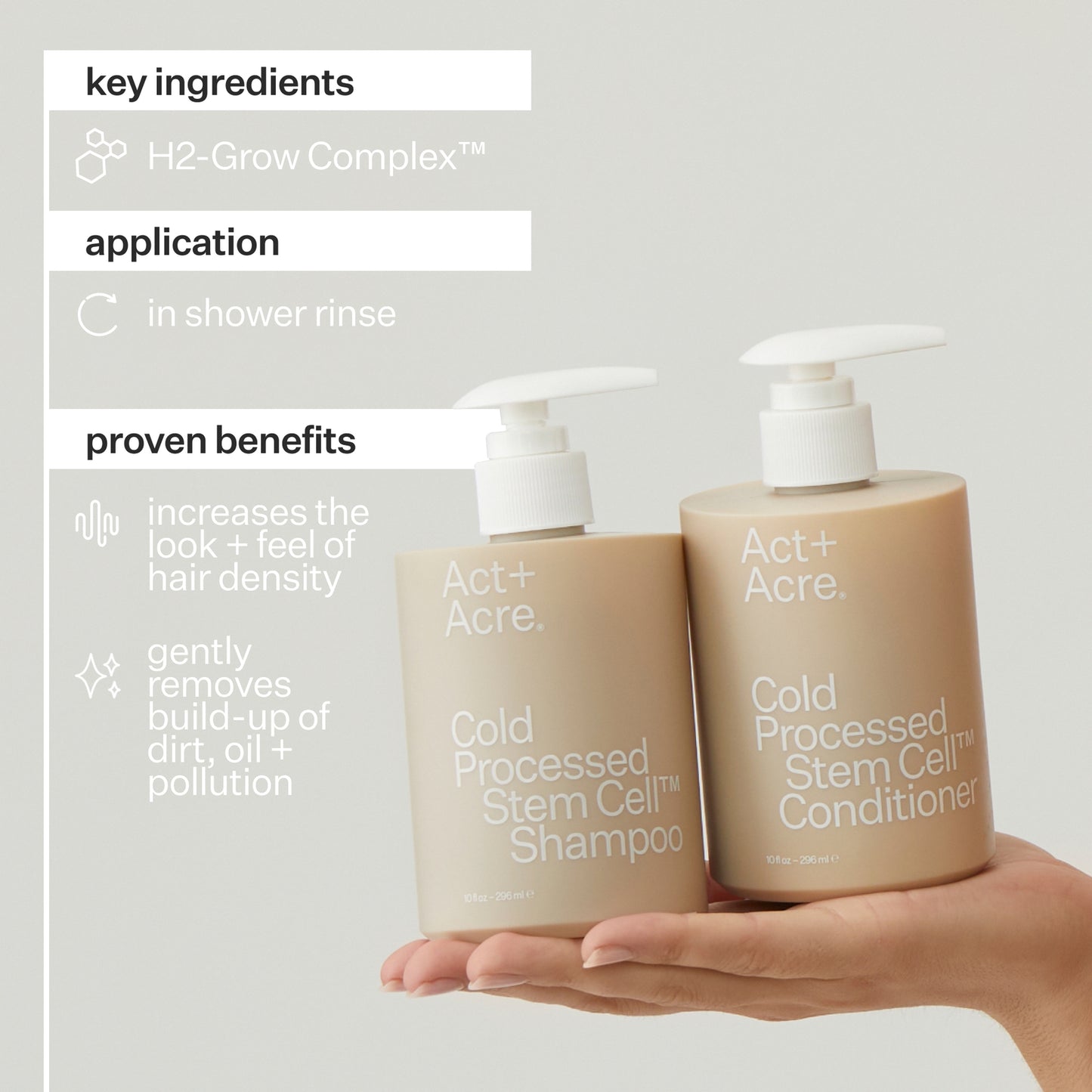 Act+Acre Cold Processed® Stem Cell Shampoo