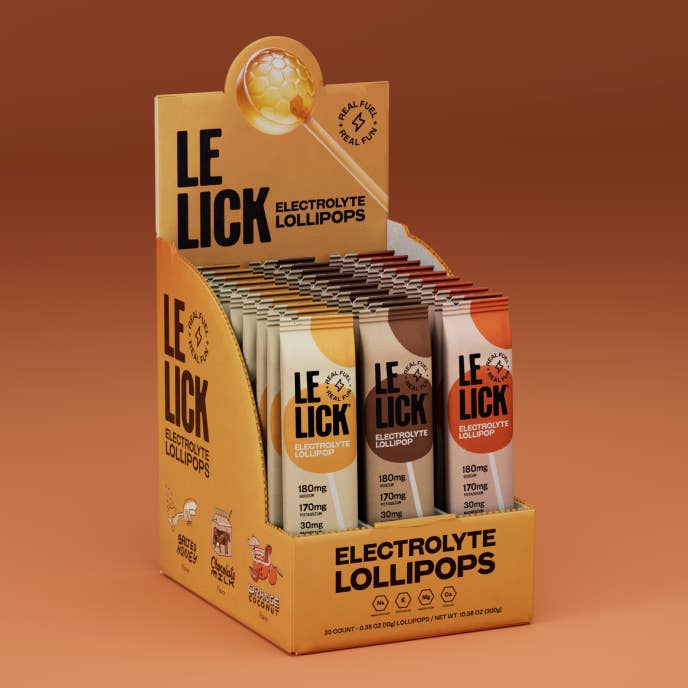 LeLick Electrolyte Lollipops – Creamy Variety Box – 30 Count