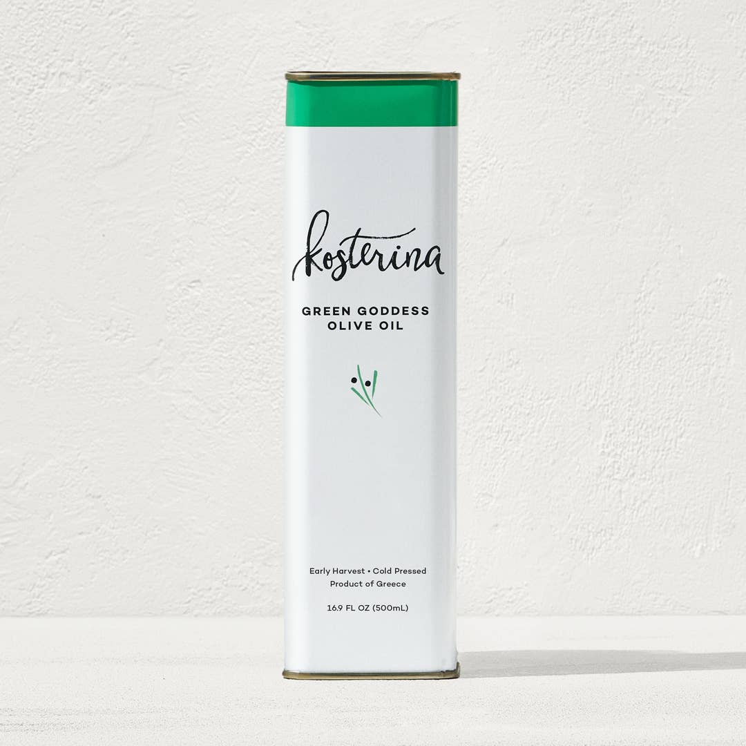 Kosterina Green Goddess Olive Oil – 500 ml | Basil, Garlic, Onion & Lemon Infused EVOO