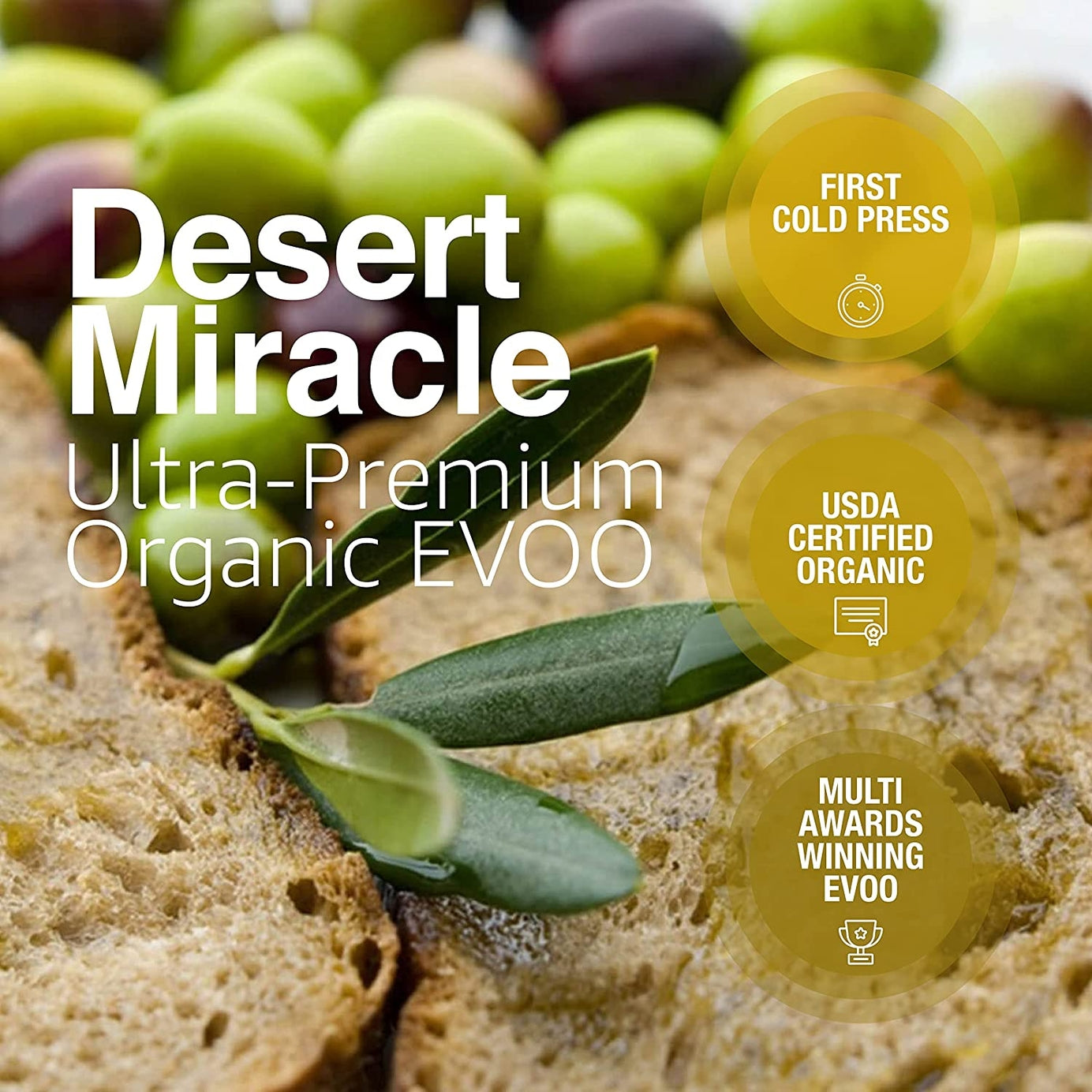 ATLAS OLIVE OILS Desert Miracle Organic Extra Virgin Olive Oil