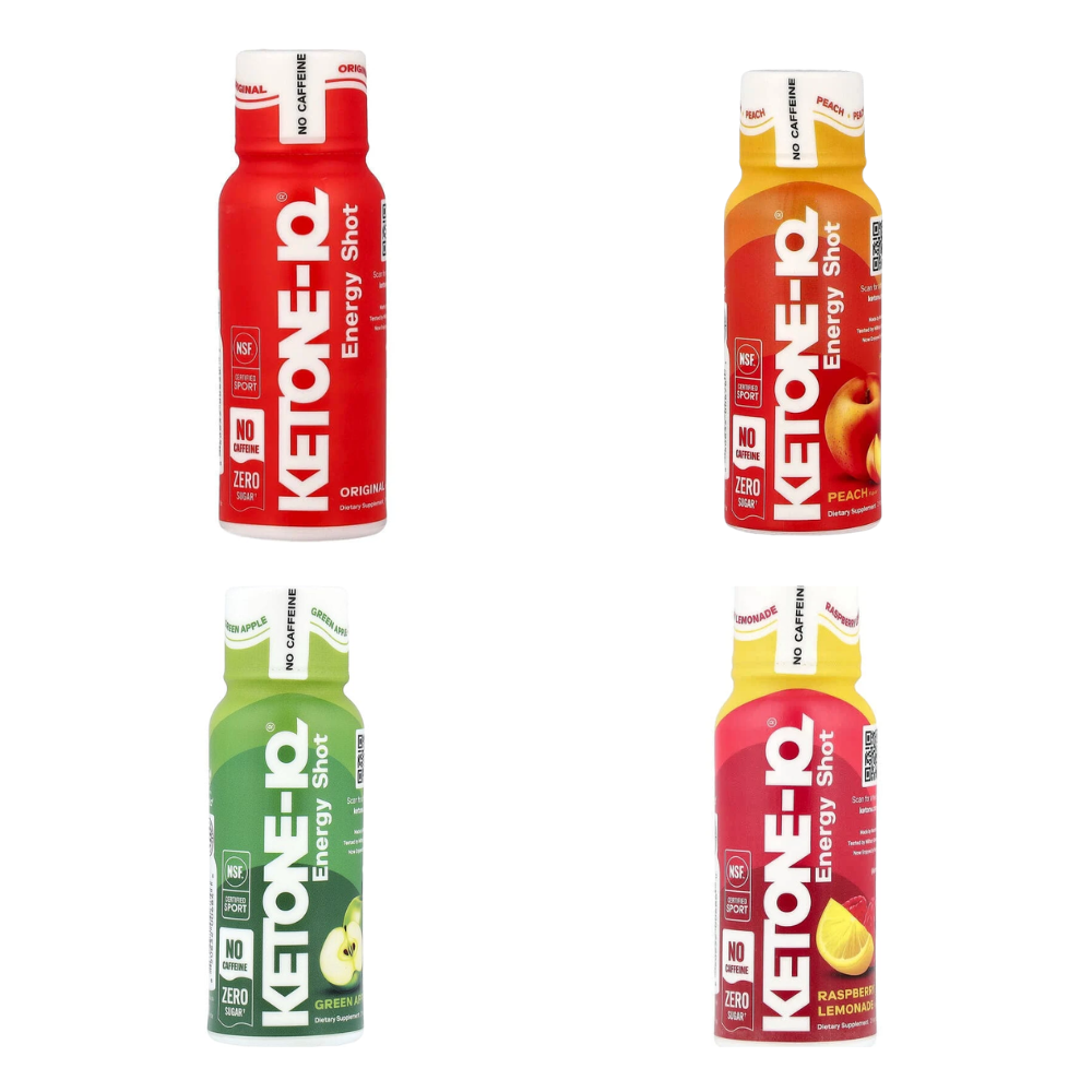 Ketone-IQ Sample Variety Pack – Caffeine-Free Ketone Energy Shots – 4 Flavors