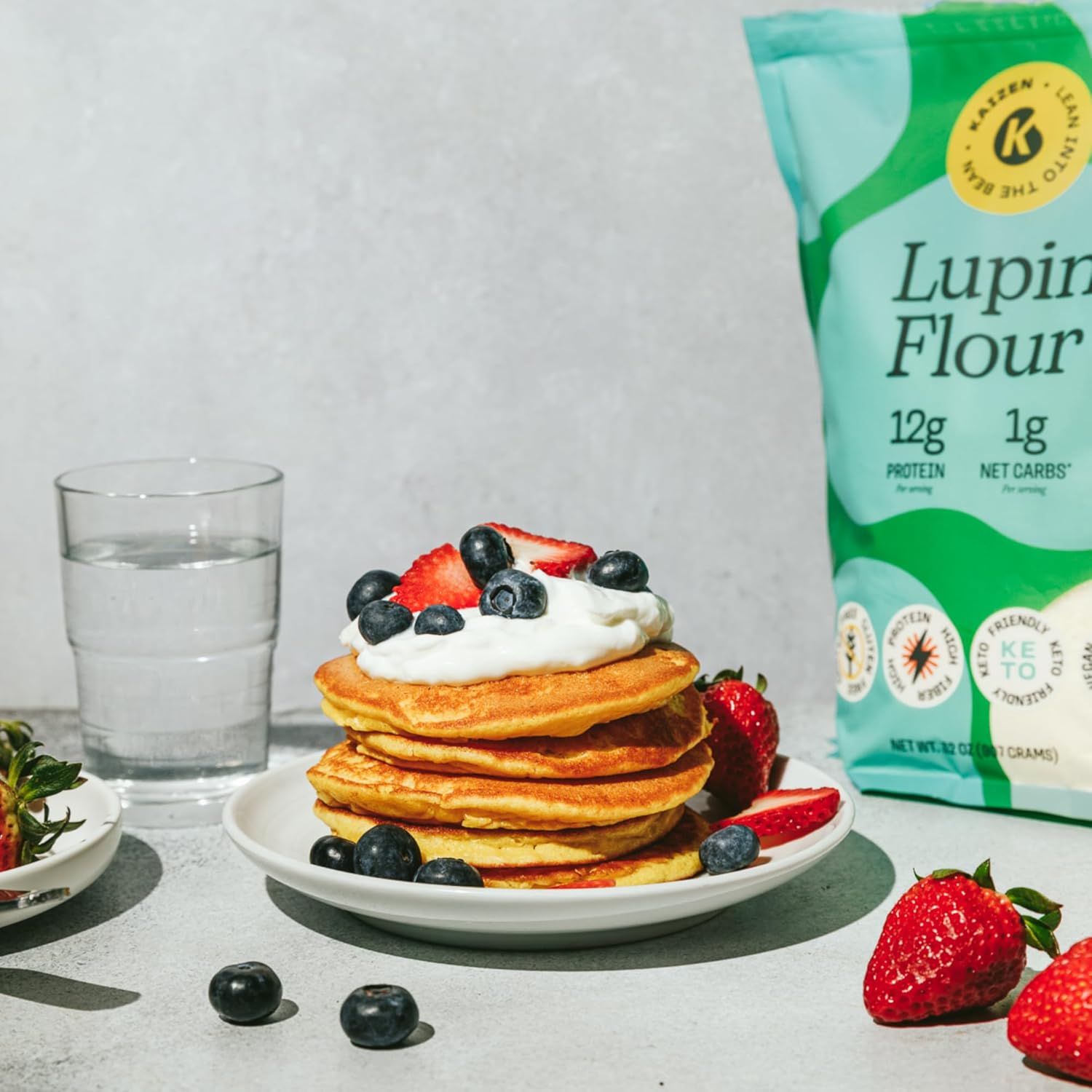 Kaizen Lupin Flour – High Protein, Low Carb, Keto Friendly, Gluten Free Ground Lupini Flour – Non GMO, Vegan, Low Calorie, High Fiber Lupin Bean (2 lbs)