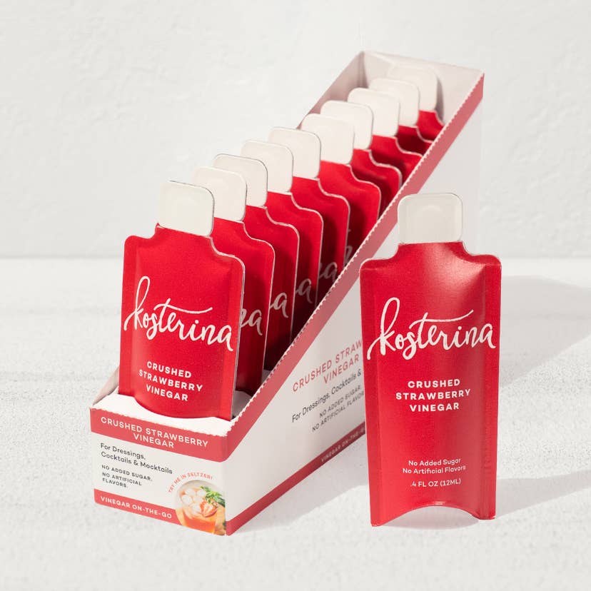 Kosterina Crushed Strawberry Vinegar Packet (10-Pack)