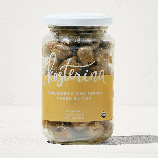 Kosterina Coriander & Pink Pepper Green Olives