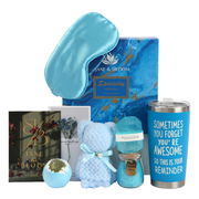 Serenity Ocean – Coffret cadeau spa bleu avec ours en serviette