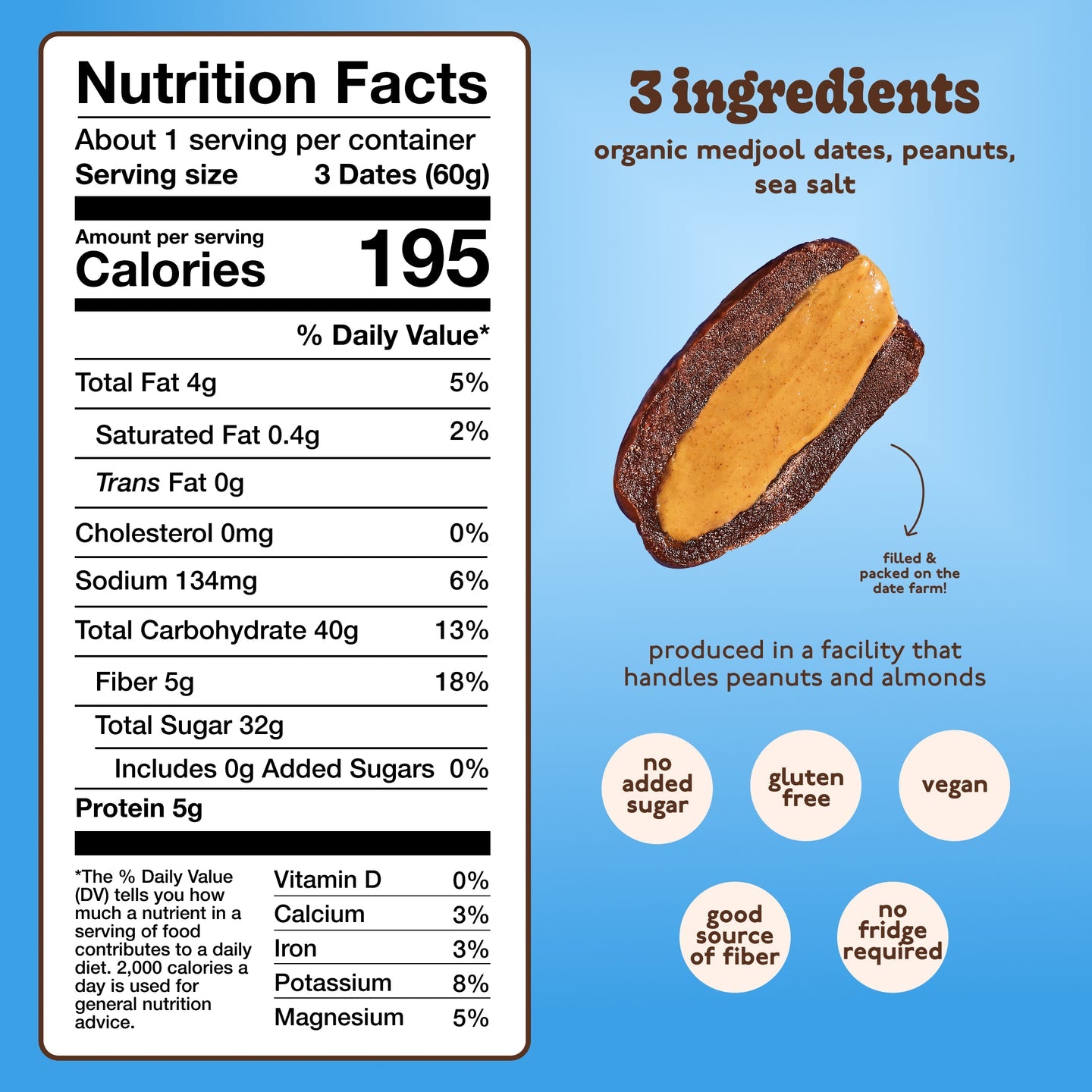 Peanut Butter Dates Snack Packs – Realsy – 10 Pack