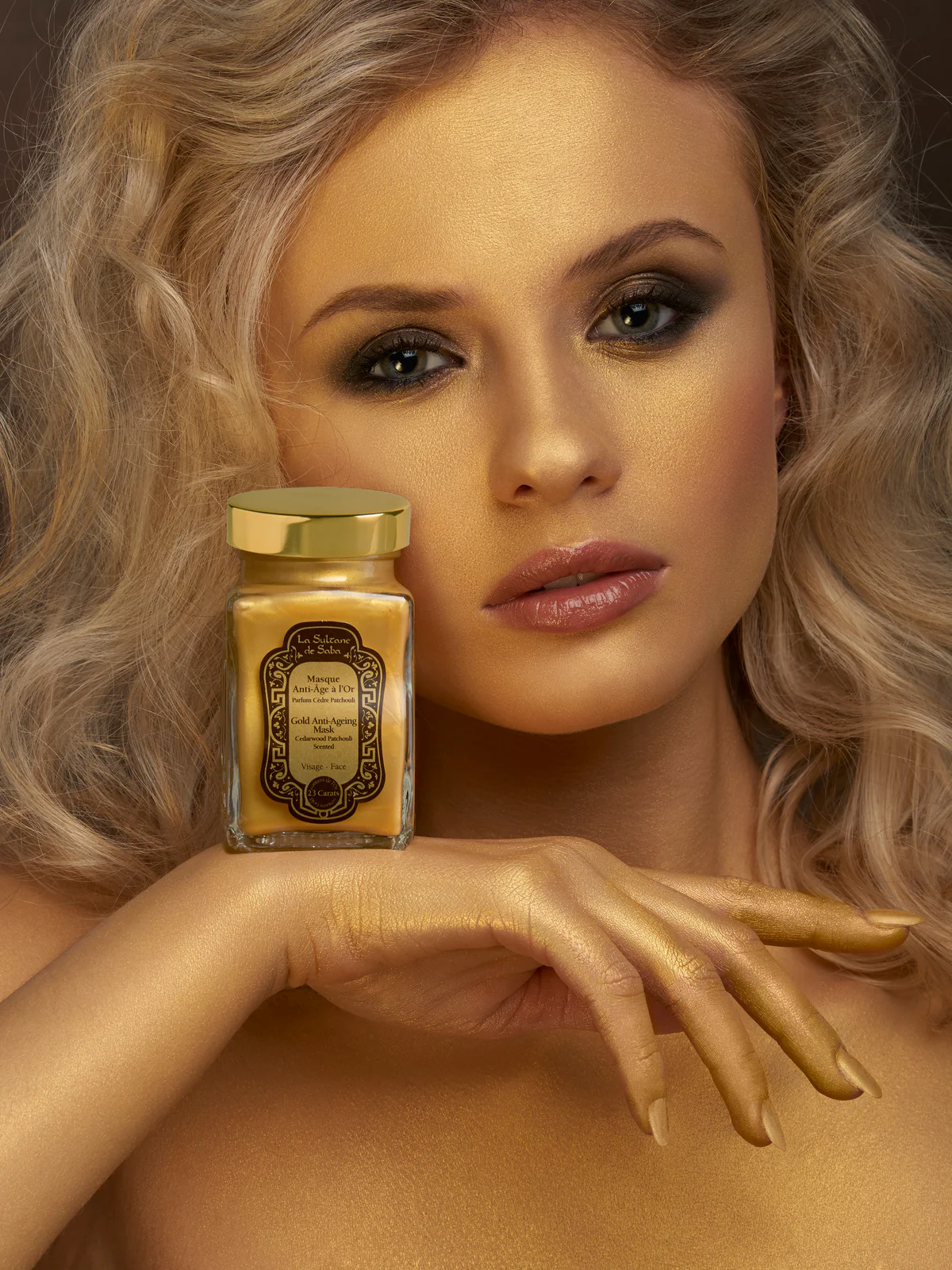 Sublimating Face Mask – Gold Cedar Patchouli