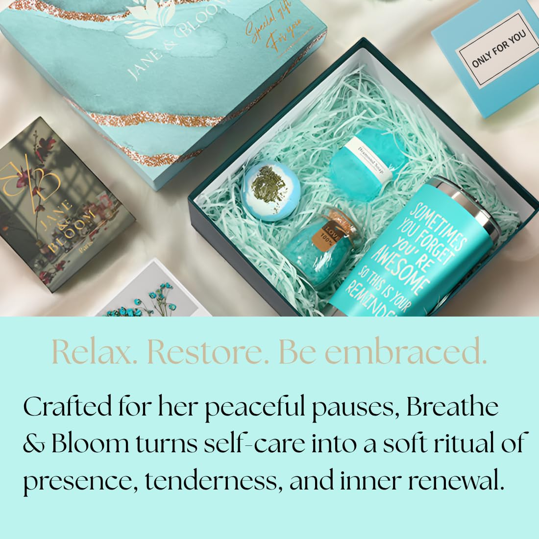 Coffret Spa Souffle & Éclosion – Boîte Cadeau Verte Rafraîchissante 6 pièces