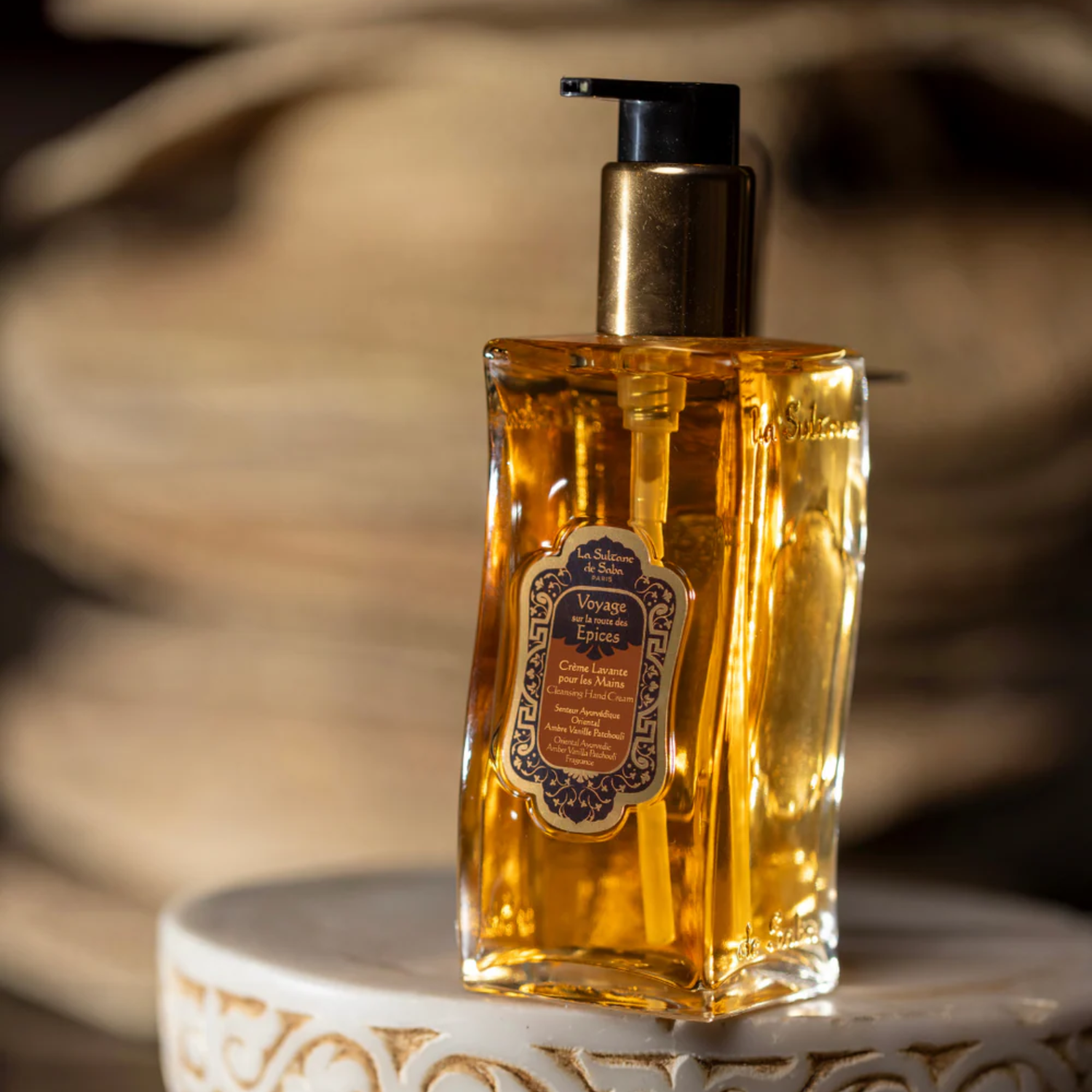 Crème Lavante Mains - Traitement Ayurvédique Ambre Vanille Patchouli - Voyage Sur La Route Des Épices
