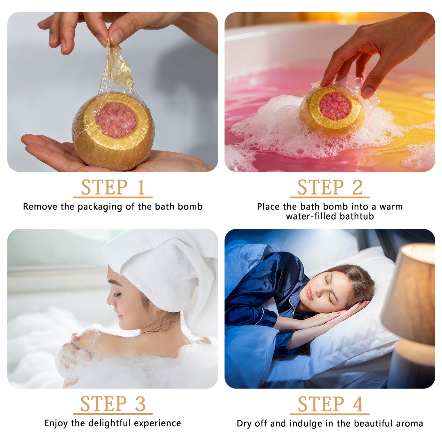 Crystal Luxe Bath Bomb Set - Jane & Bloom