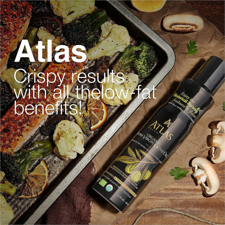 Atlas Olive Oils Organic Extra Virgin Olive Oil Spray – 160 mL