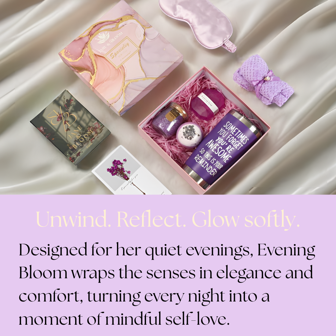 Lavender Rituals – Purple Spa Gift Set with Towel Bear