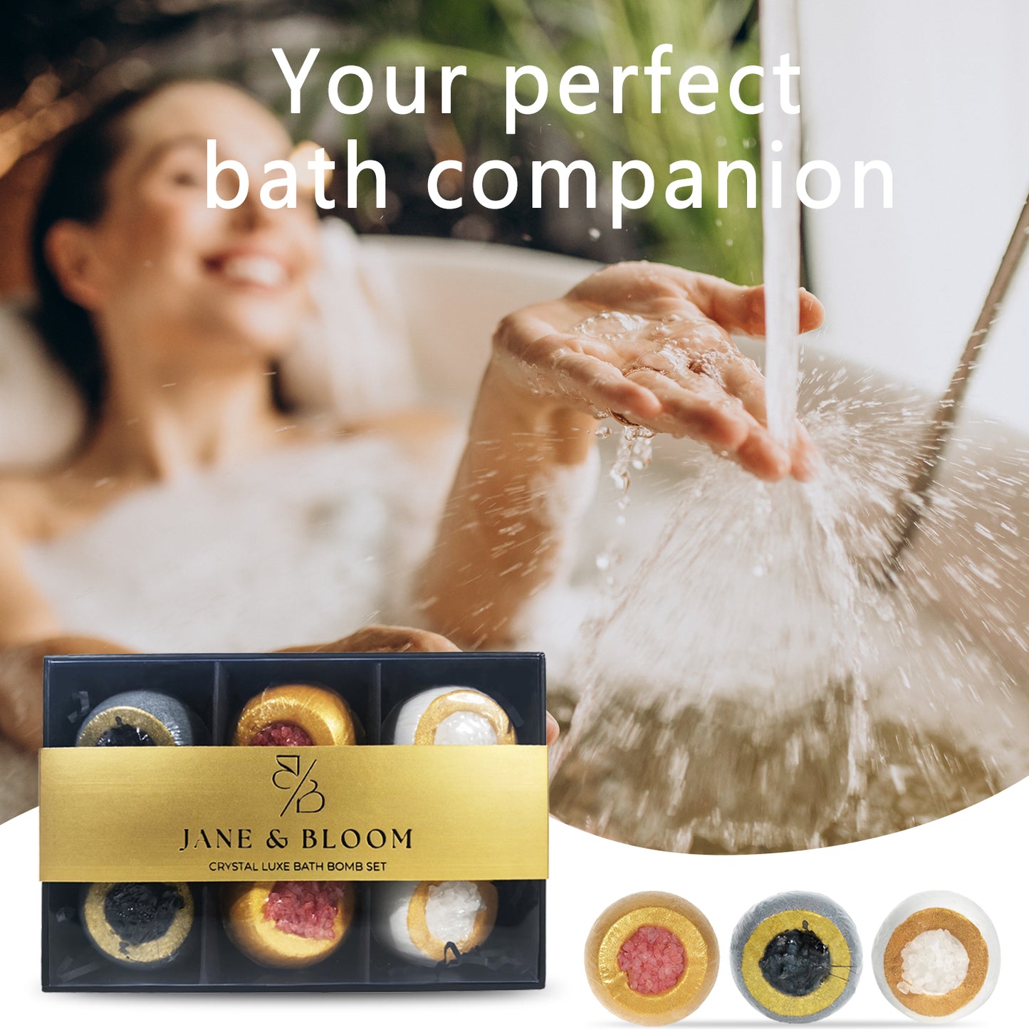 Crystal Luxe Bath Bomb Set - Jane & Bloom