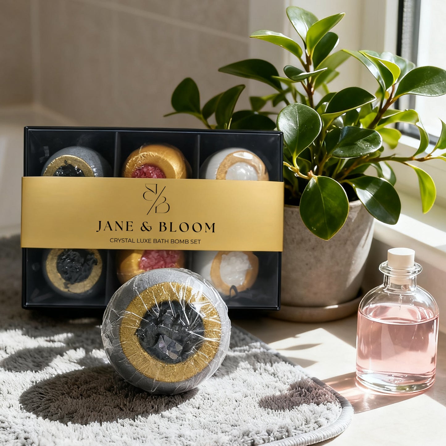 Crystal Luxe Bath Bomb Set - Jane & Bloom