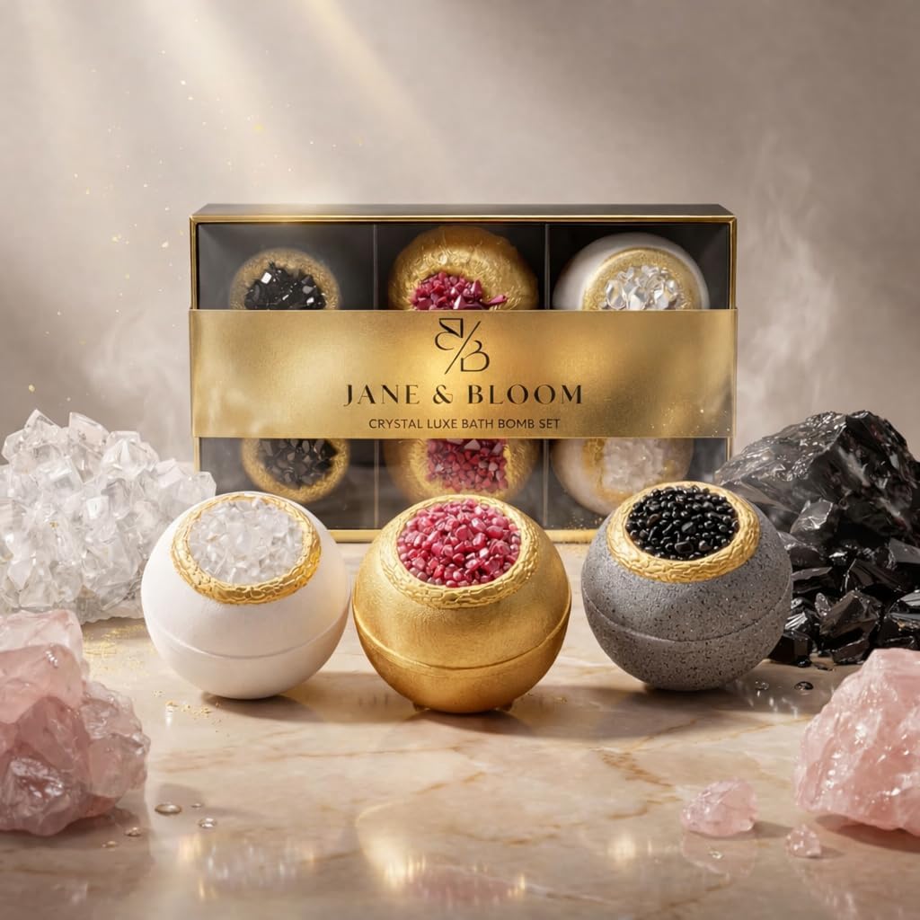 Crystal Luxe Bath Bomb Gift Set - Jane & Bloom
