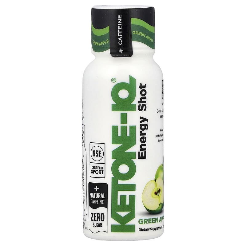 Ketone-IQ Classic Shot Green Apple, 6 Bottles, 2 fl oz (59 ml) Each