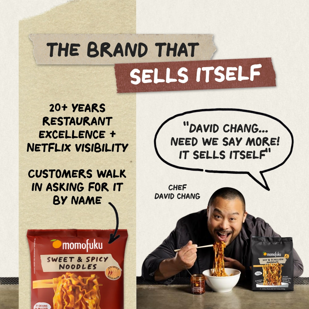 Momofuku – Sweet & Spicy Noodles – 4 Pack (400 g)