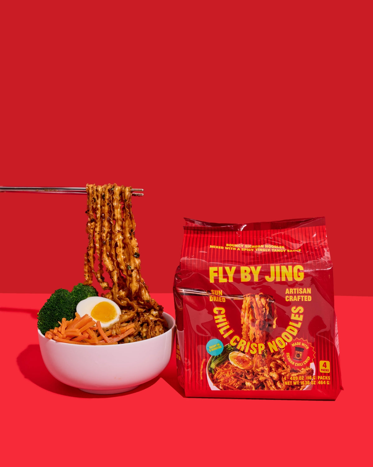 Fly By Jing – Chili Crisp Noodles – 4-Pack