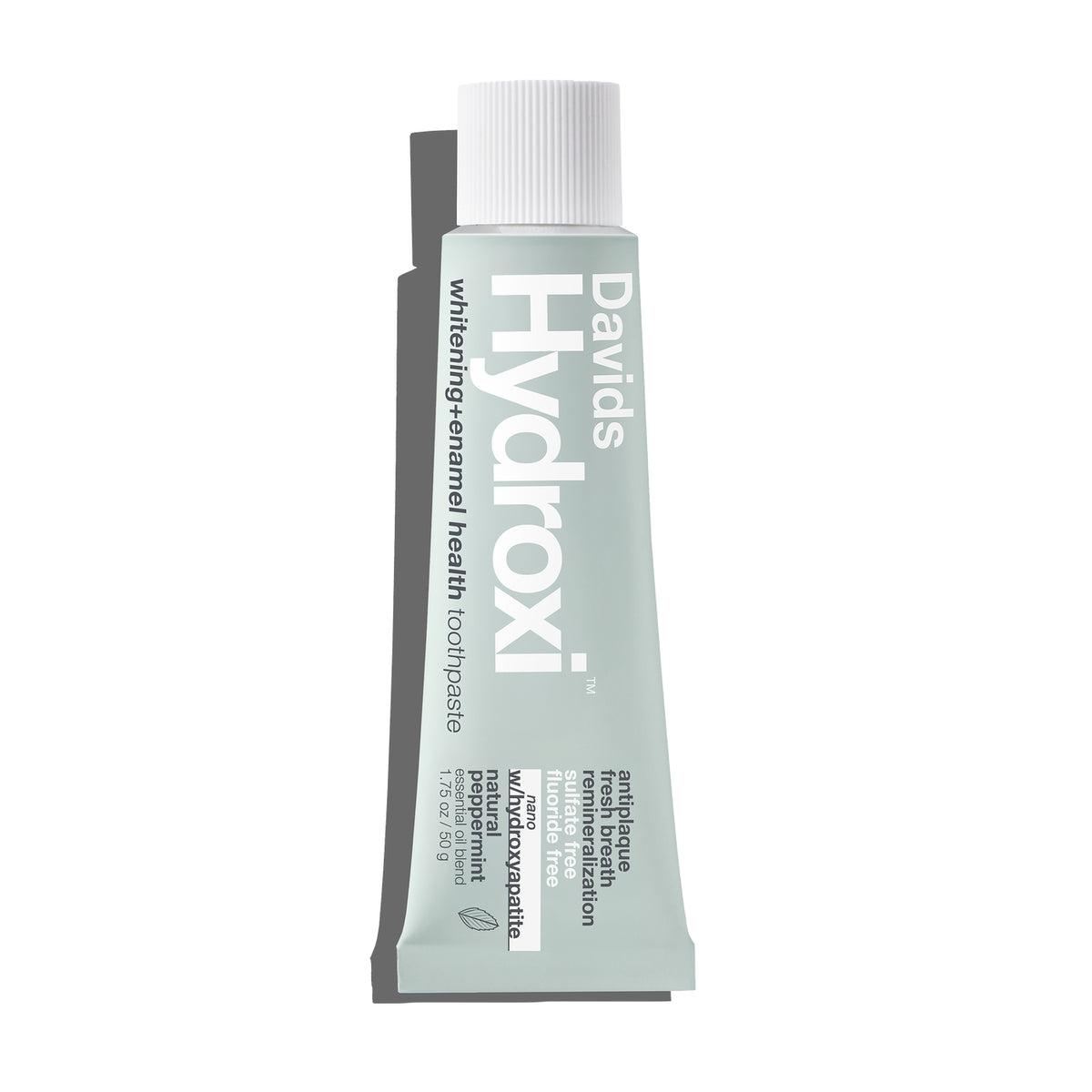 Davids Hydroxi™ Travel Size Toothpaste / Whitening + Enamel Health Nano-Hydroxyapatite / Peppermint / 1.75 oz