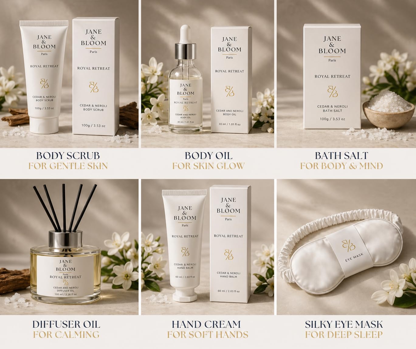 Coffret Cadeau Spa Luxe Royal Retreat - Jane & Bloom