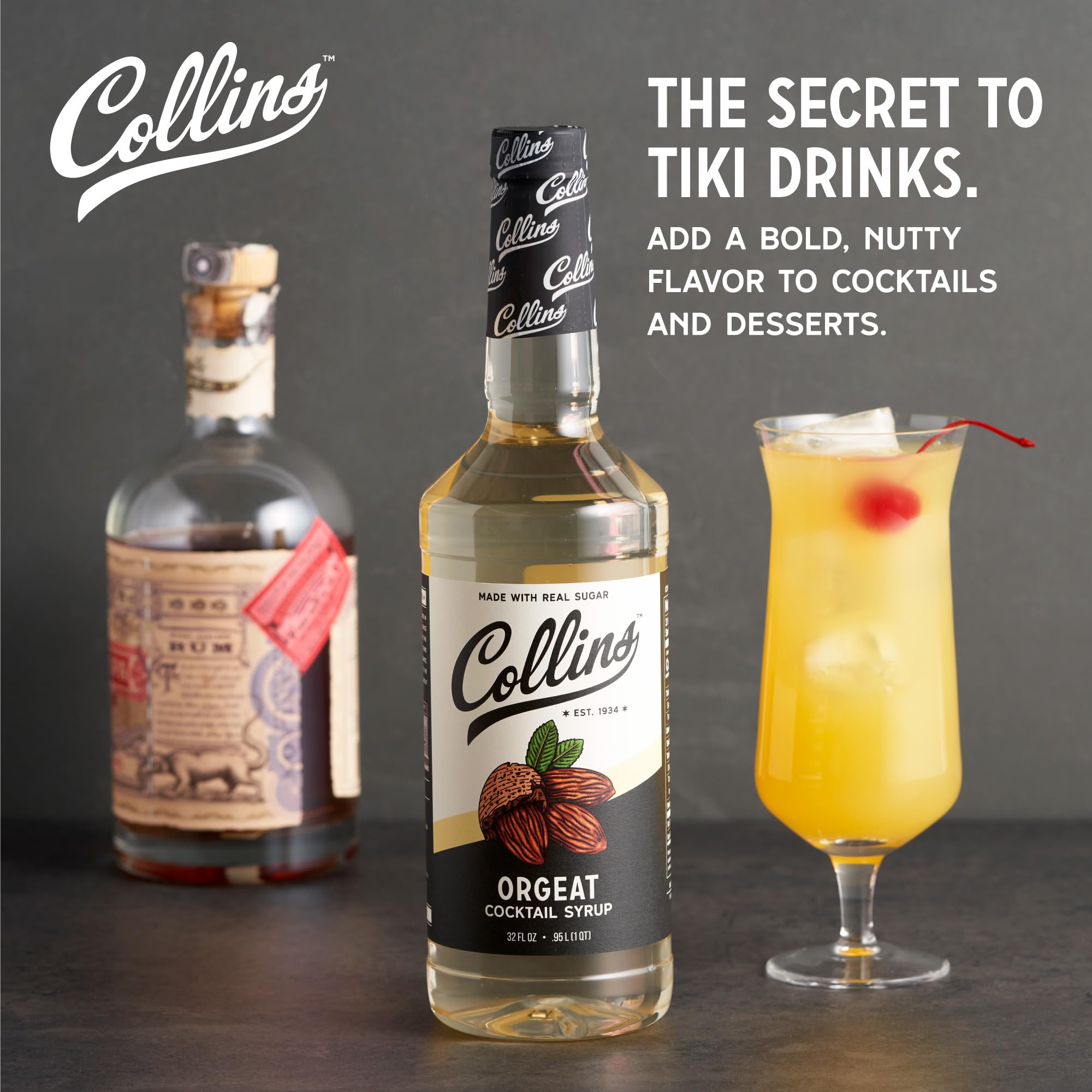 Collins D5 32 oz. Orgeat Cocktail Syrup by Multicolor