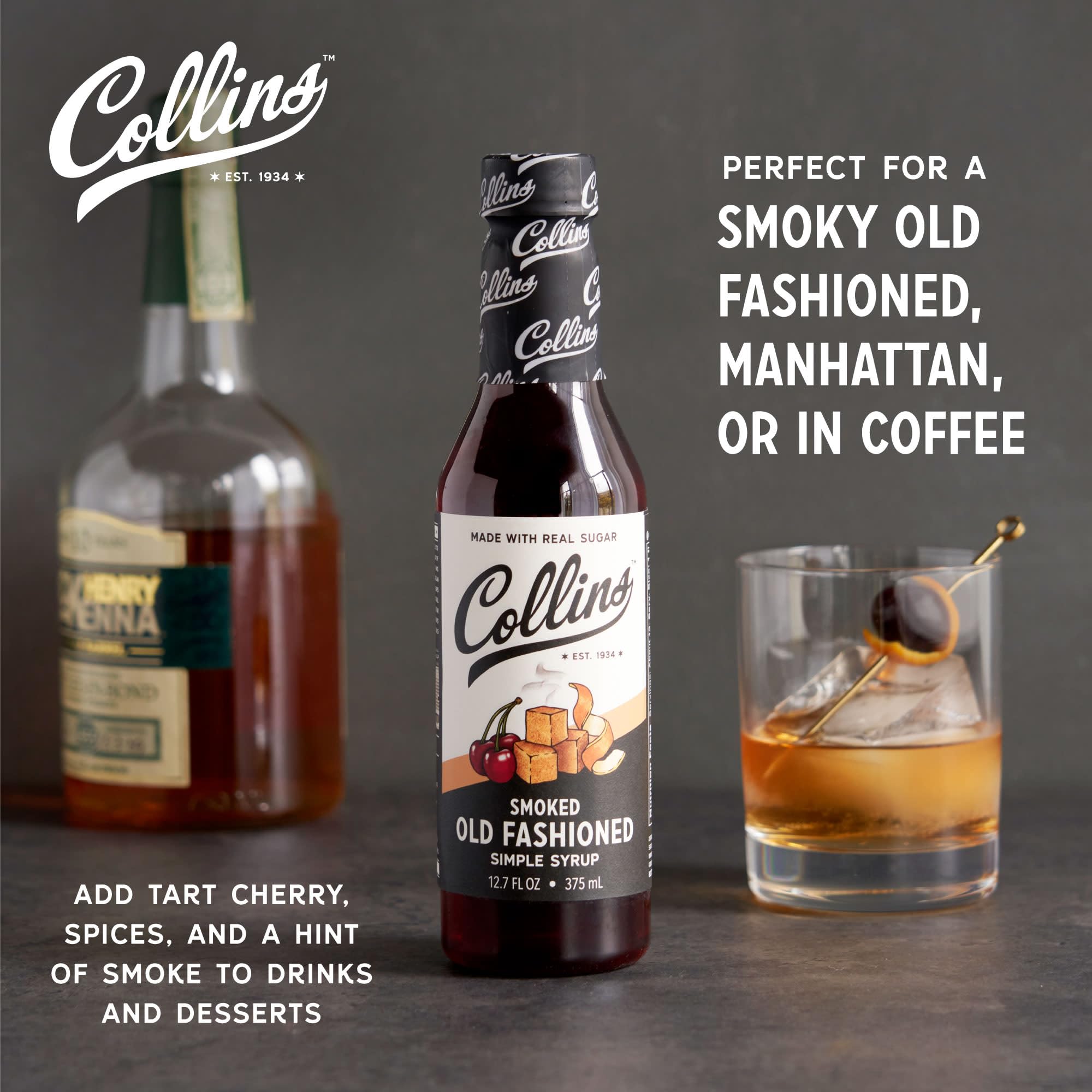 Collins Cocktail Syrup, 12.70 Fl Oz (Pack of 1), Clear