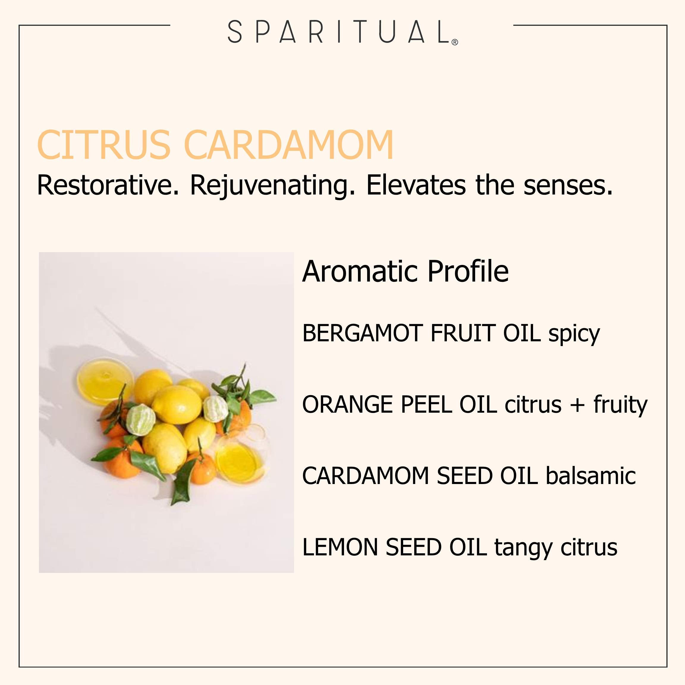 SPARITUAL Baume Vegan Mains Citron Cardamome | Crème Mains Hydratante et Nourrissante | 44 ml