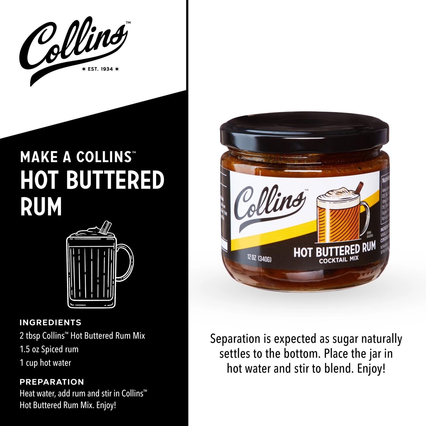 Collins R55 12oz. Hot Buttered Rum, Multicolor