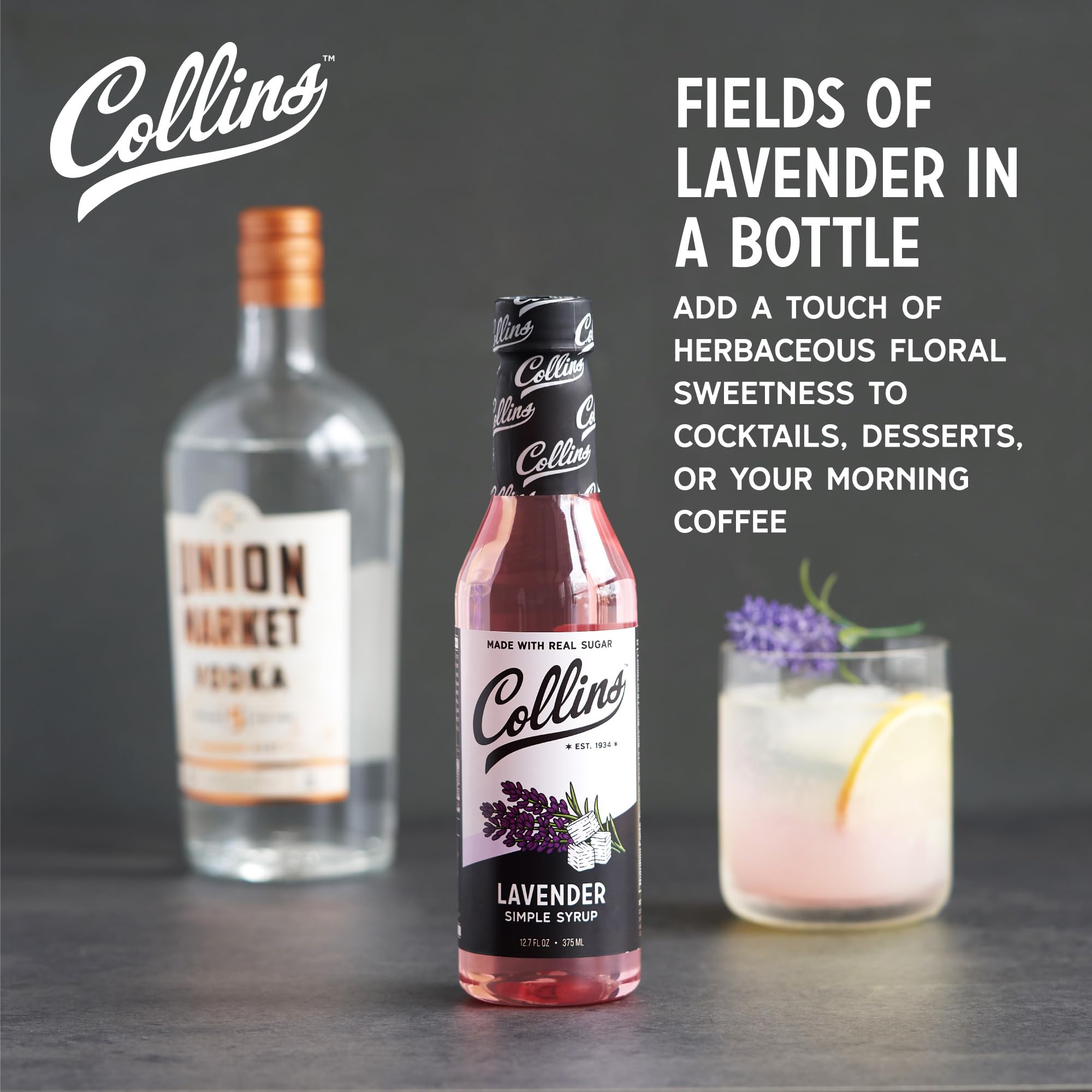 Collins Lavender Cocktail Syrup — 12.7 oz