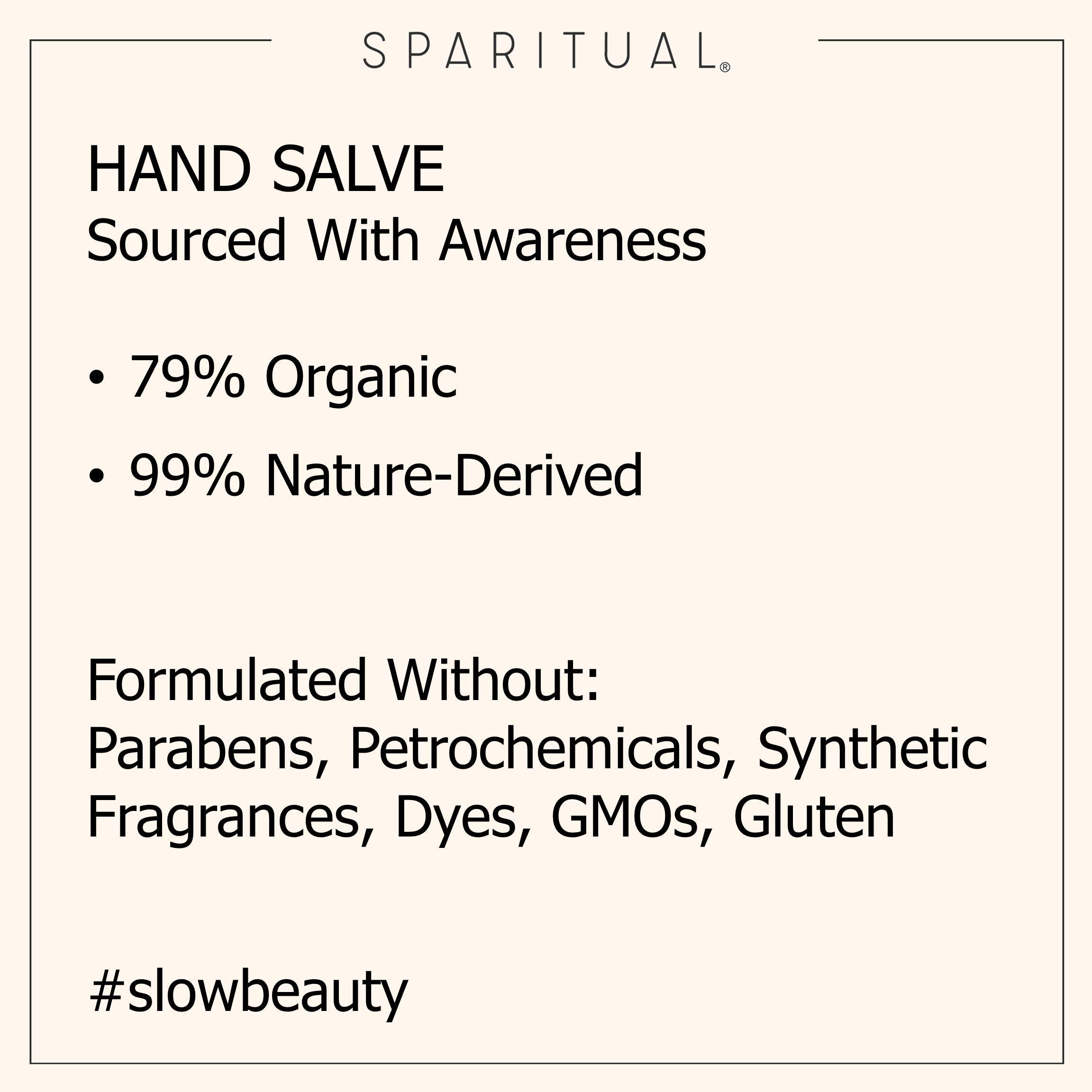 SPARITUAL Baume Vegan Mains Citron Cardamome | Crème Mains Hydratante et Nourrissante | 44 ml