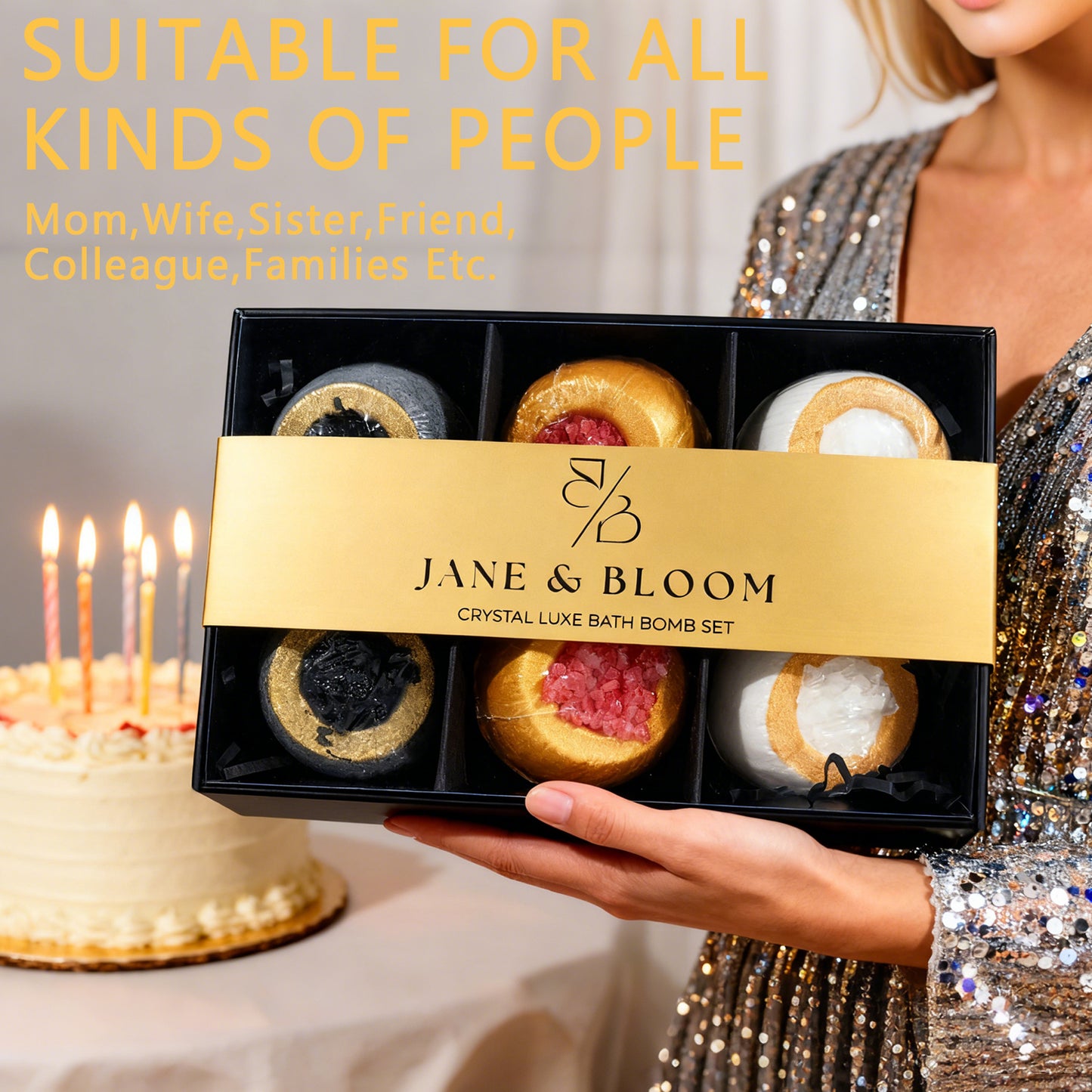 Crystal Luxe Bath Bomb Set - Jane & Bloom