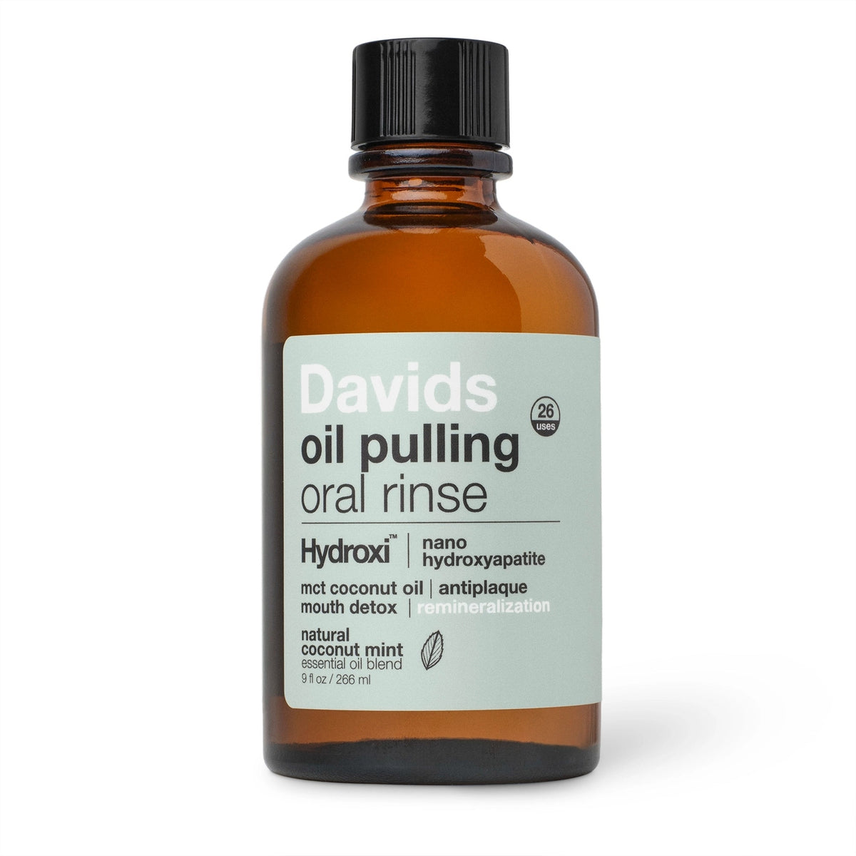 Davids Hydroxi™ Oil Pulling Oral Rinse with Nano Hydroxyapatite / 9oz