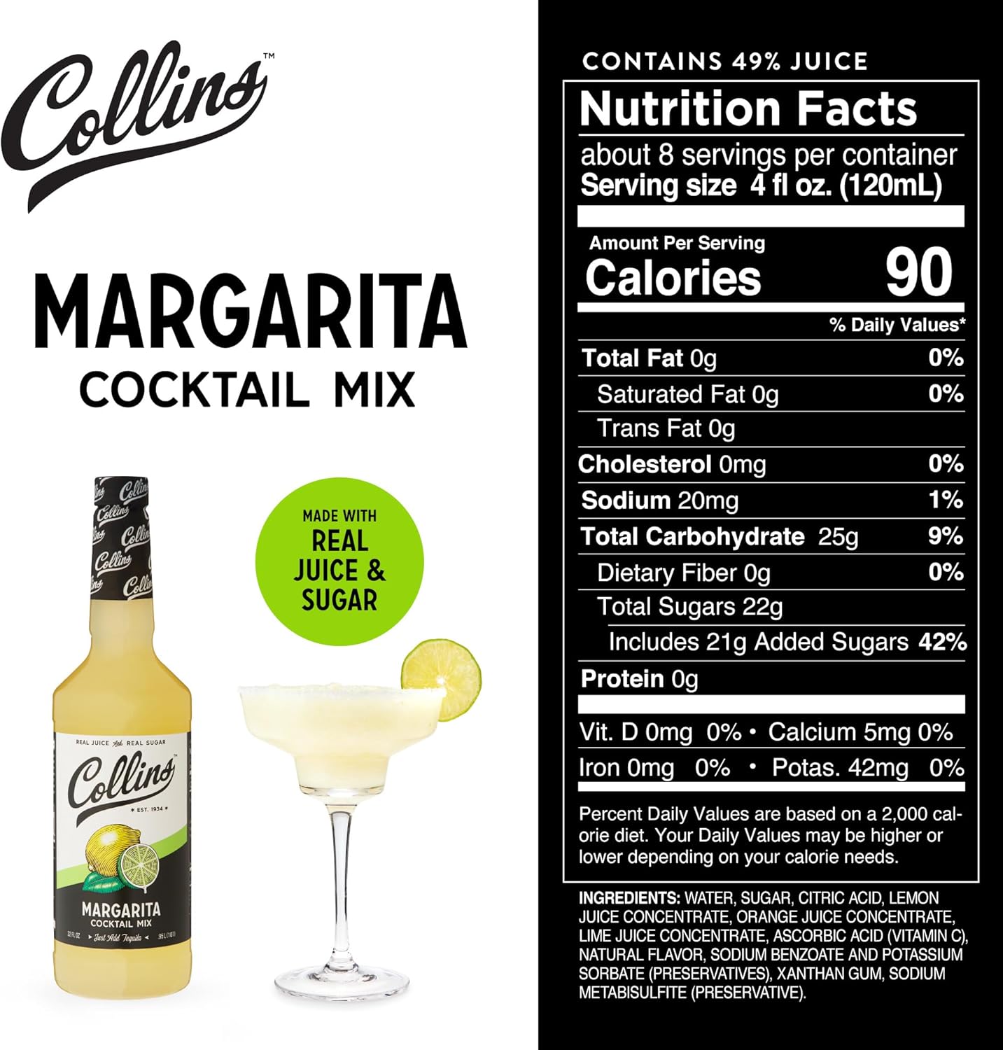 Collins Margarita Cocktail Mix — 32 oz