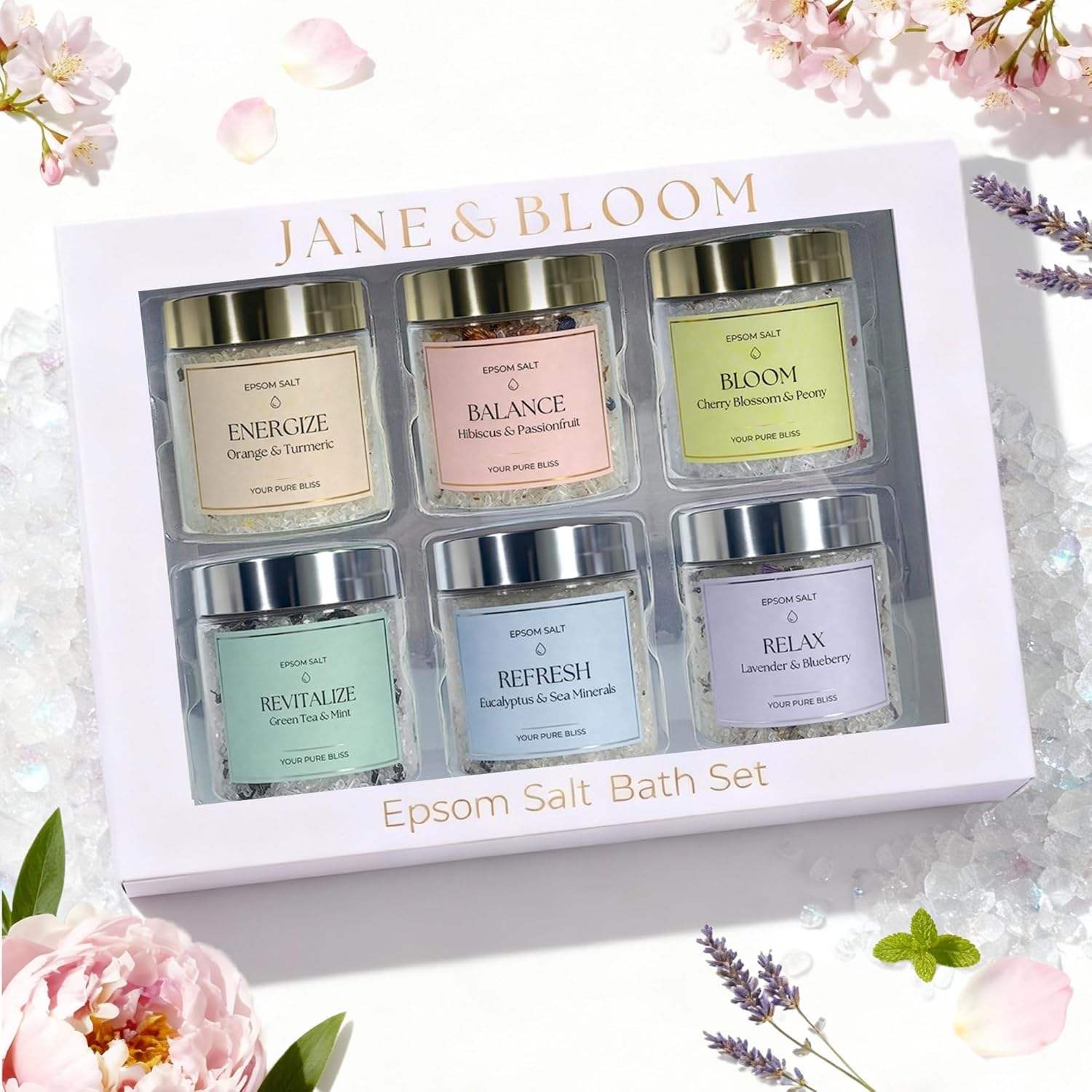 Coffret cadeau de sels de bain d'Epsom