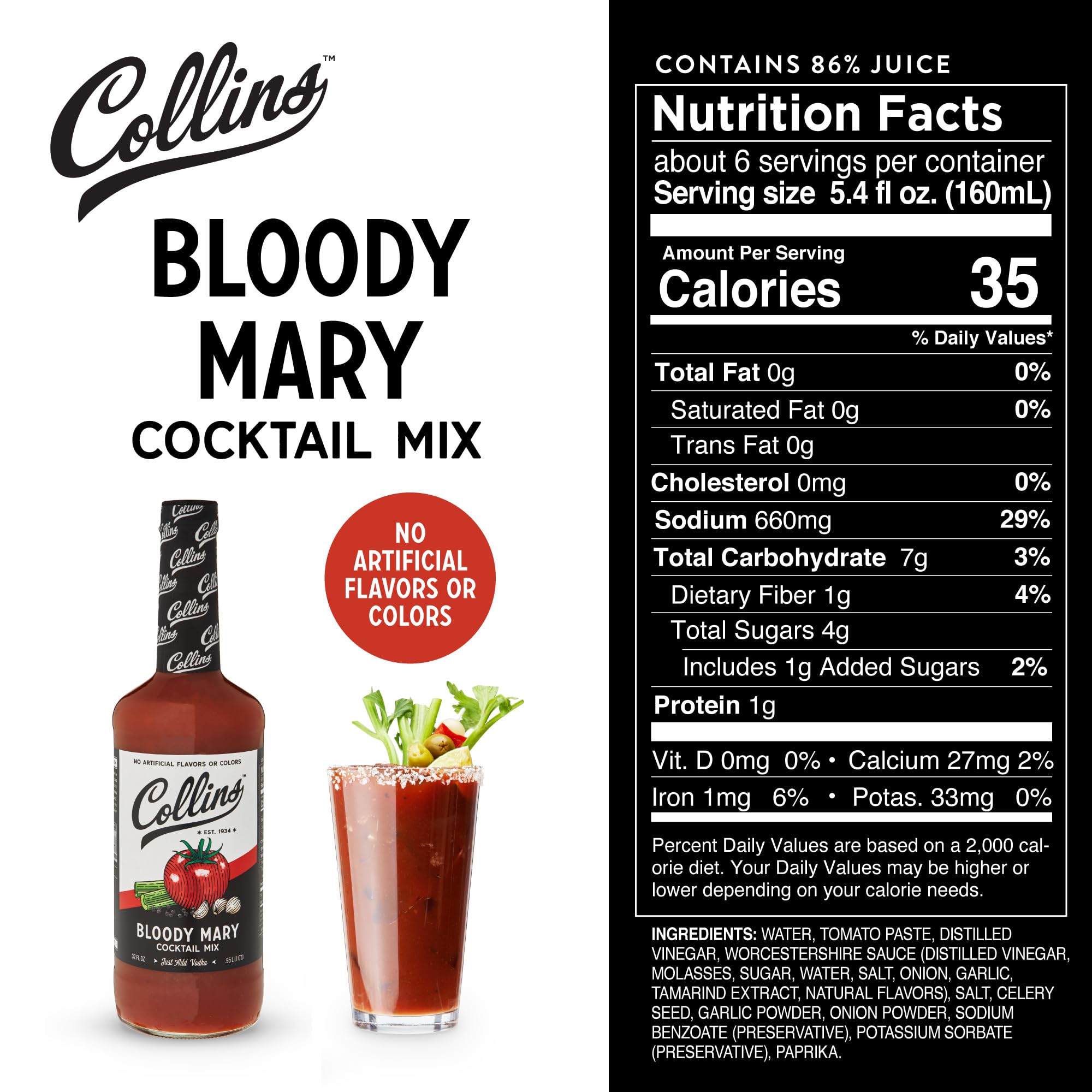 Collins Ultimate Bloody Mary Kit — Complete Cocktail Experience (Set of 6)