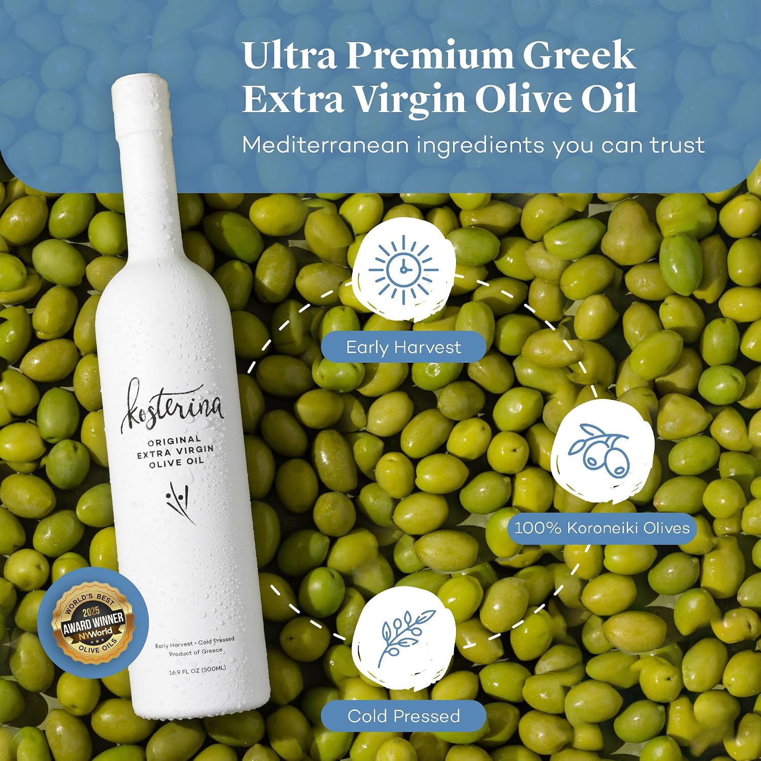 Huile d'olive vierge extra Kosterina Original – 500 ml