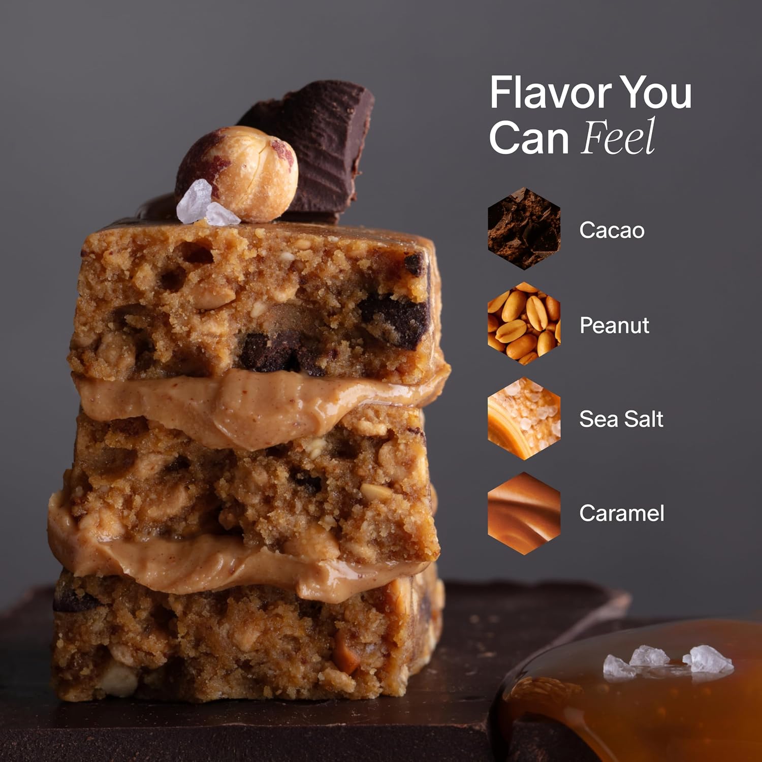 Stars + Honey Cacao Salt Caramel Peanut Collagen Protein Bars
