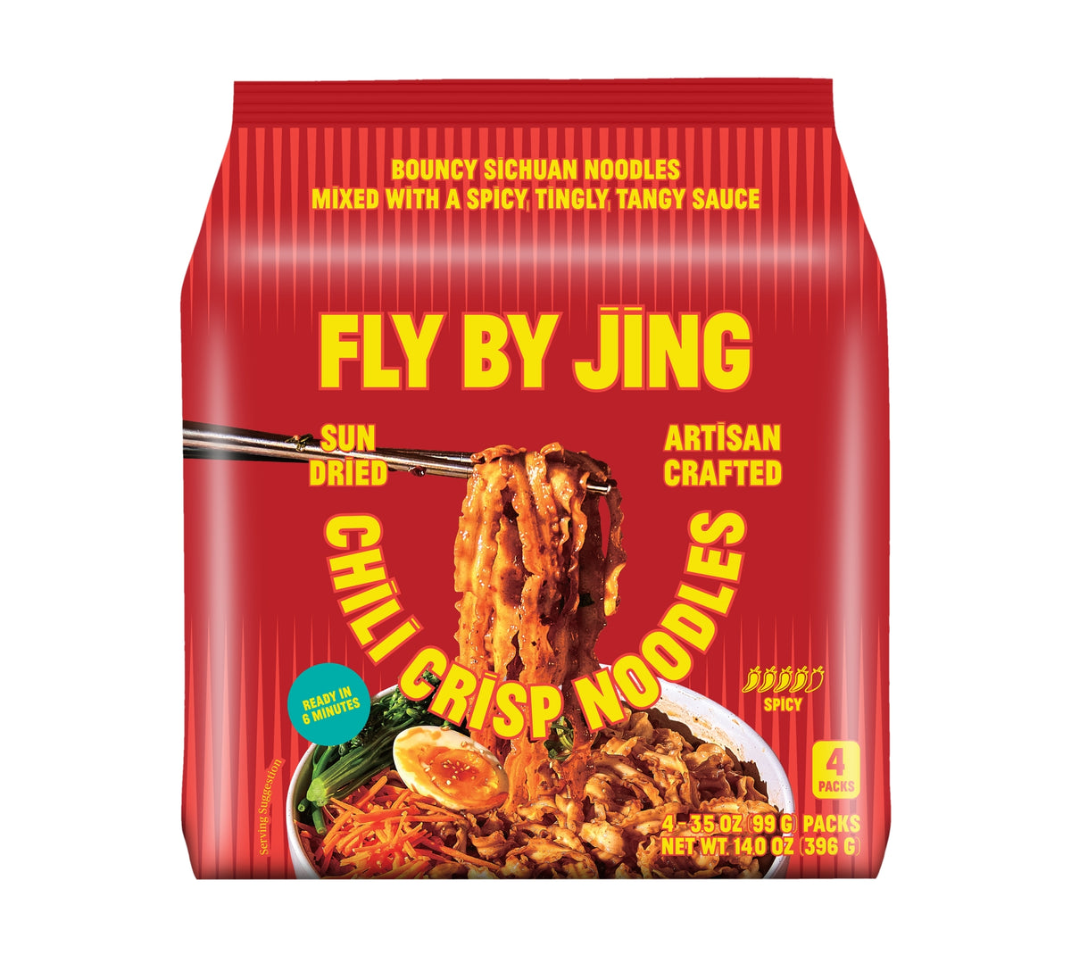 Fly By Jing – Chili Crisp Noodles – 4-Pack