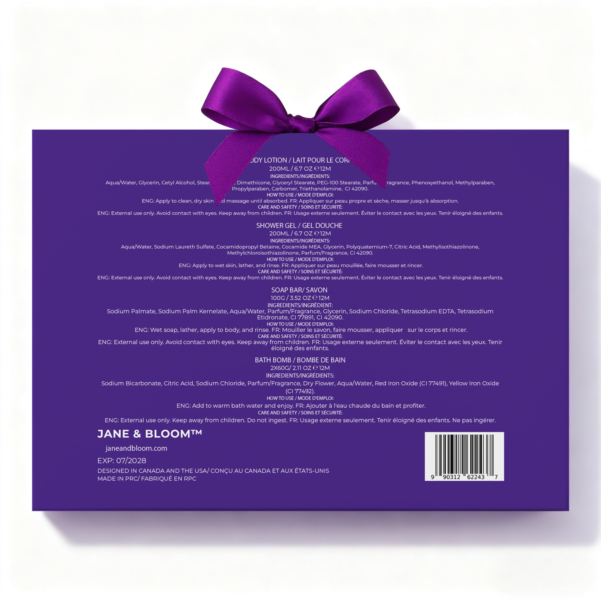Coffret Cadeau Spa Jane & Bloom : Échappée Belle en Provence — Lavande & Bergamote