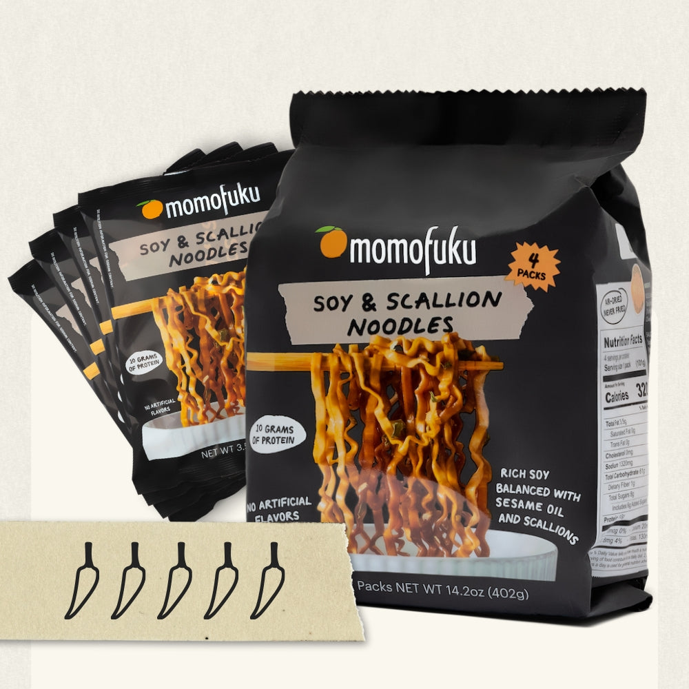 Momofuku – Soy & Scallion Noodles – 4 Pack (402 g)