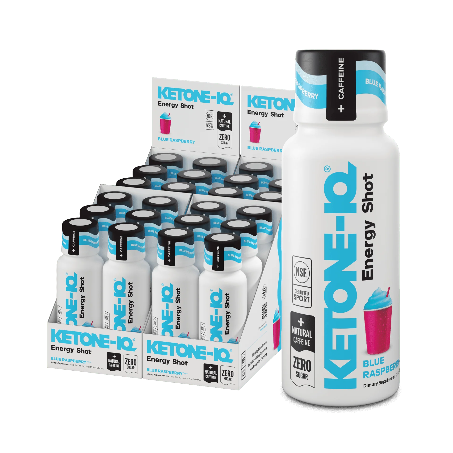 Ketone-IQ +Caffeine Shot, Blue Raspberry