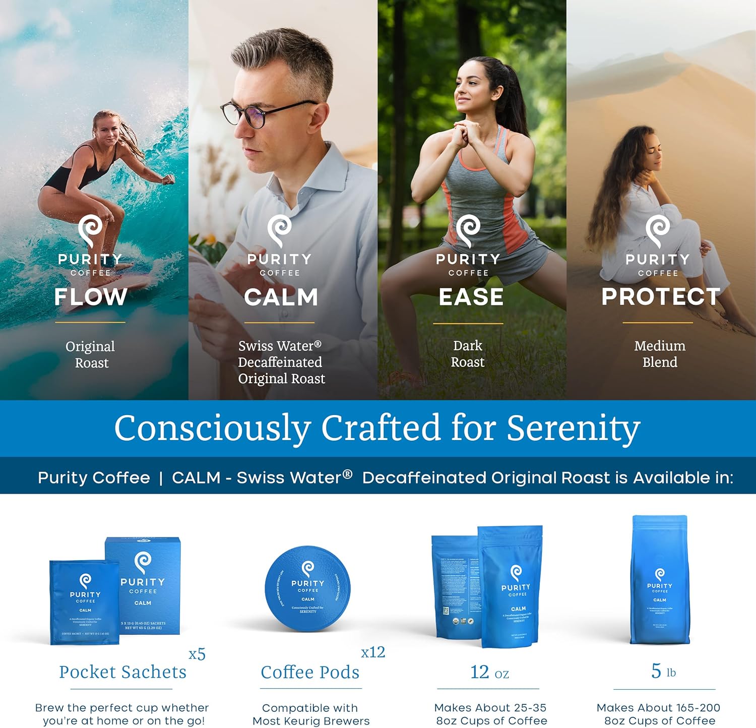 CALME : Décaféiné - Café en grains entiers – 340g