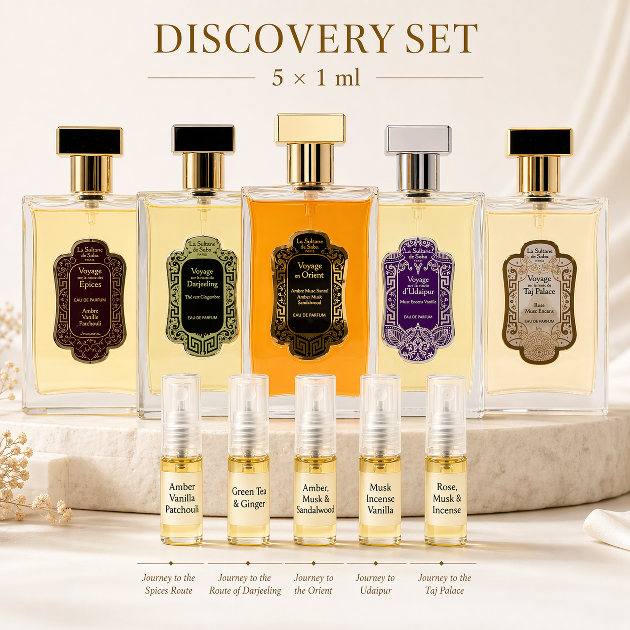 La Sultane de Saba Perfume Discovery Gift Set (5 × 1 ml)