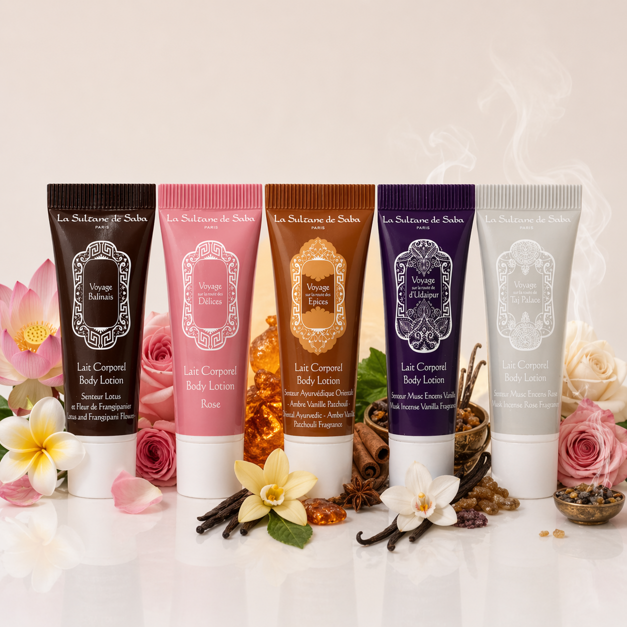 La Sultane de Saba Body Lotion Discovery Gift Set (5 × 8 ml)