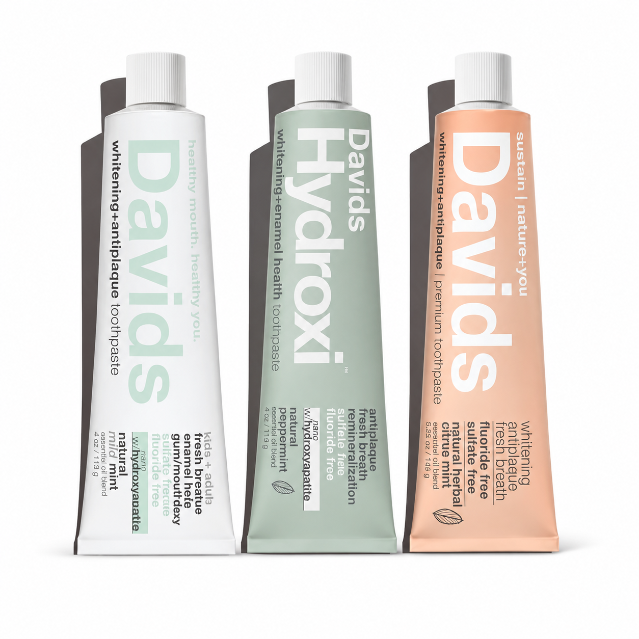 Davids Family Bundle - 3 Pack Toothpaste