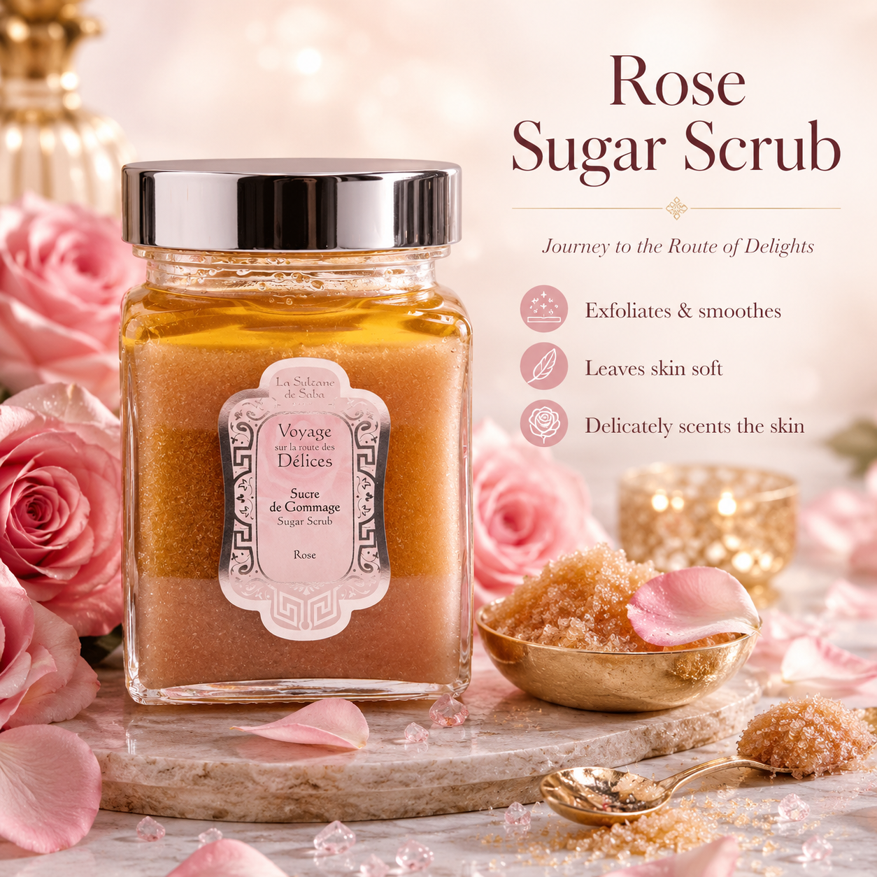 Sugar Scrub – Rose – Journey to the Route of Delights