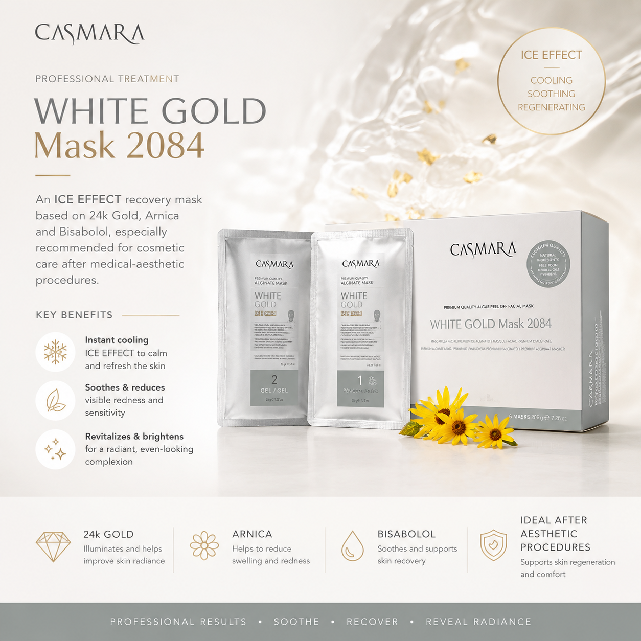 Casmara White Gold Algae Peel-Off Mask 2084 – 10 Masks