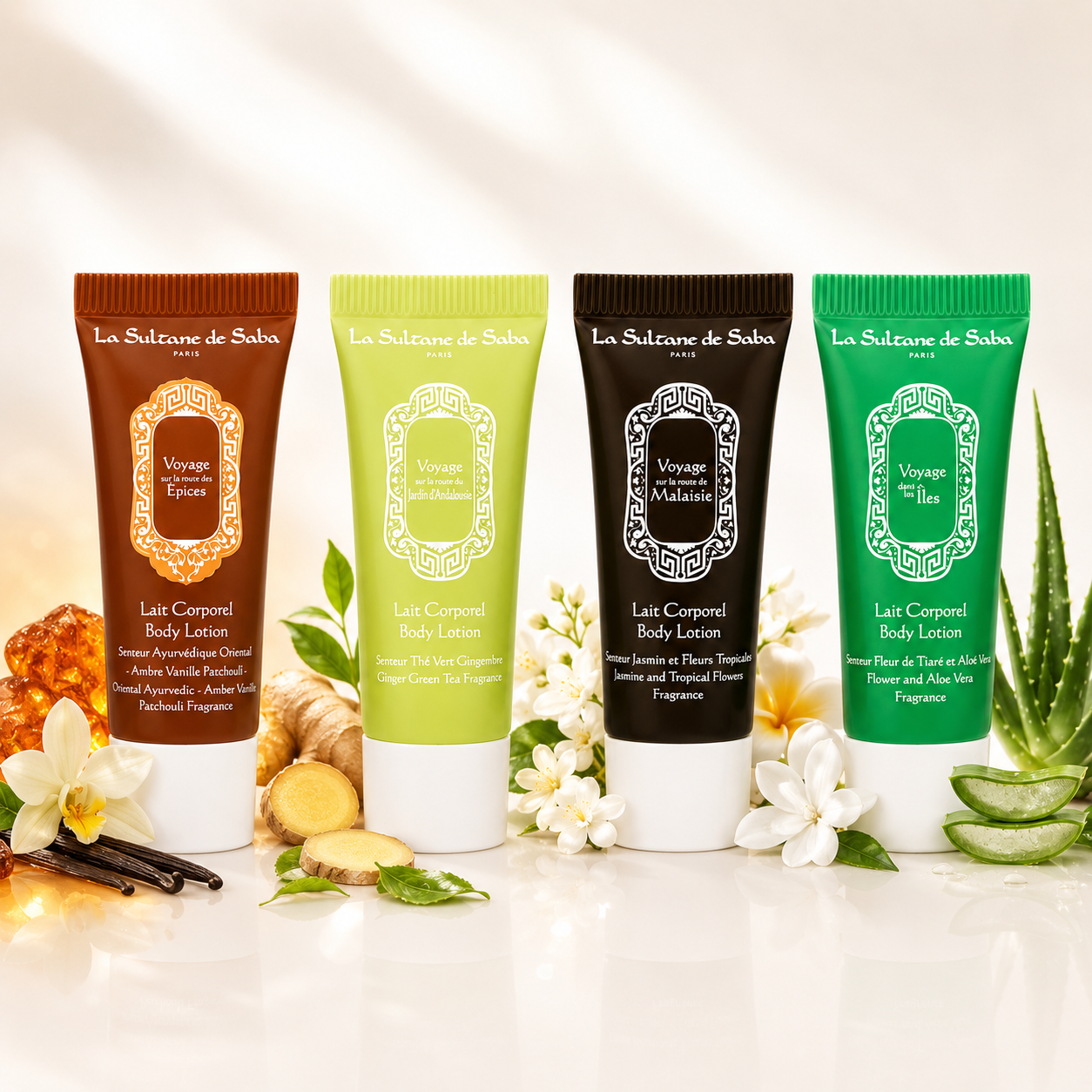 La Sultane de Saba Body Lotion Discovery Gift Set (4 × 8 ml)